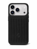 Rimowa Aluminium Case iPhone 17 Pro Black – stoßfeste Handyhülle mit Rillendesign
