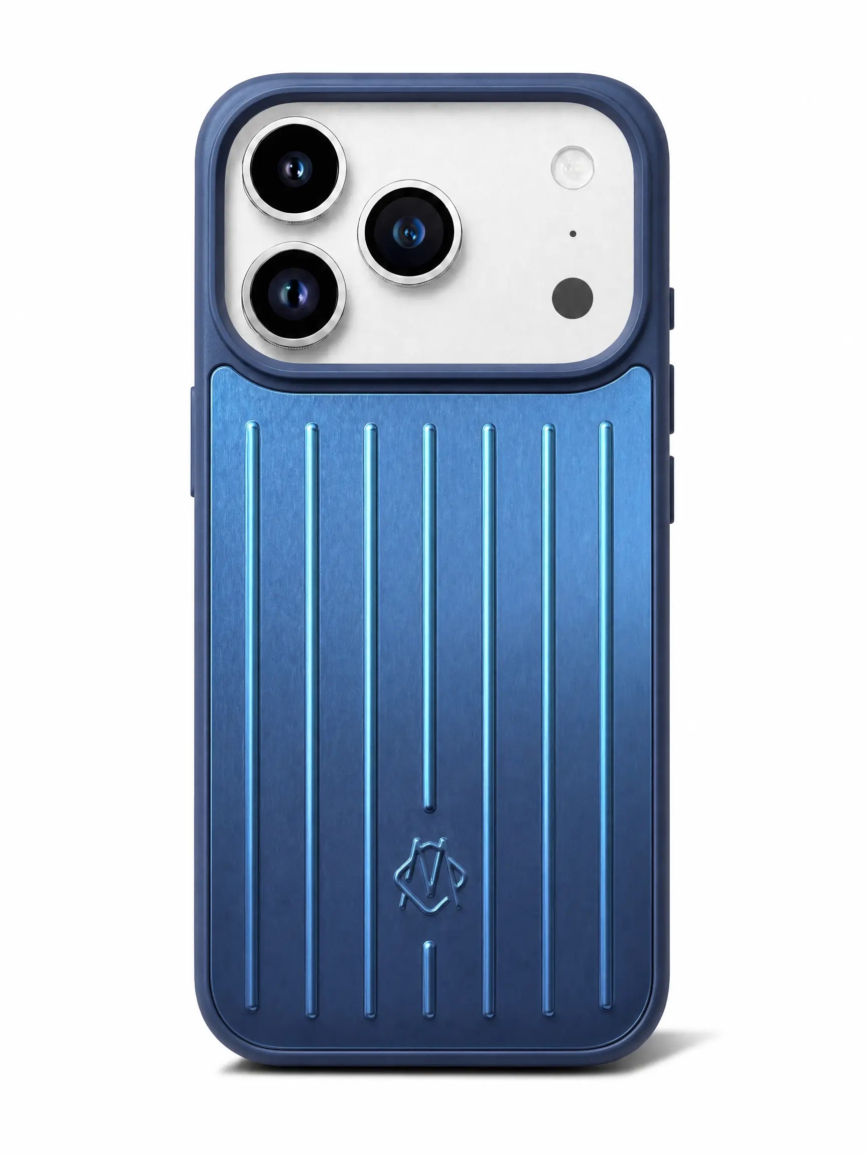 Rimowa Aluminium Hülle iPhone 17 Pro Blau – stoßfeste Handyhülle in Aluminium 